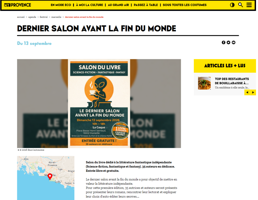 MyProvence - Dernier salon avant la fin du monde salon SFFF